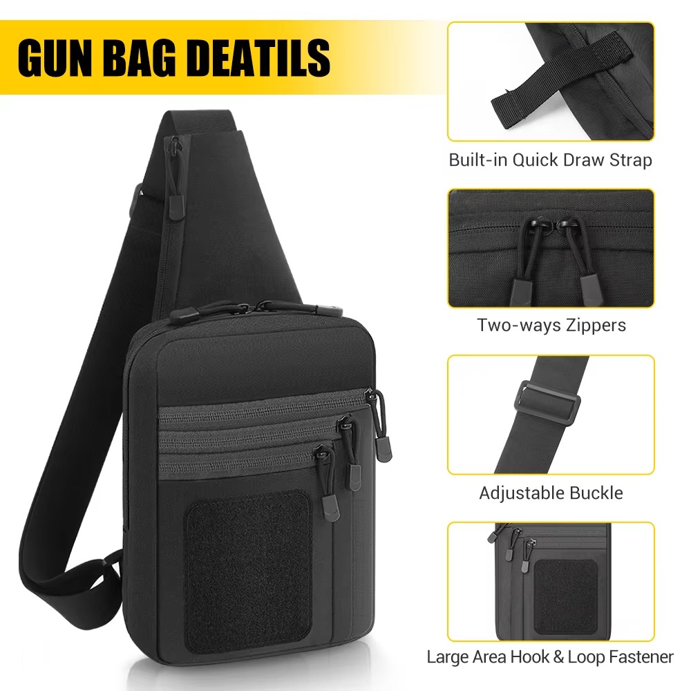Tactical Pistol Gun Bag Concea - Edc Concealed Carry Sling Bag recension och pris