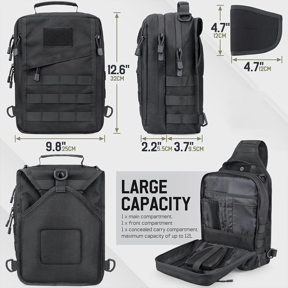 Tactical Sling Backpack Concea - Edc Concealed Carry Sling Bag recension och pris